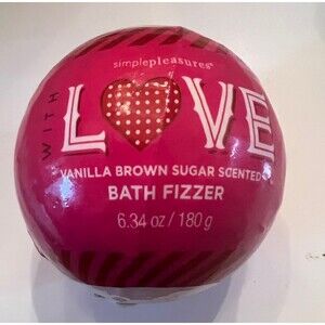 Simple Pleasures LOVE Bath Fizzer Vanilla Brown Sugar 6.34oz